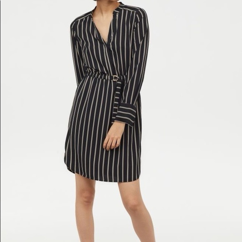 H&M Vertical Black and White Dress